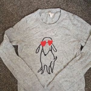 Worn Once! Small JCrew Heart Eyes Dog Sweater